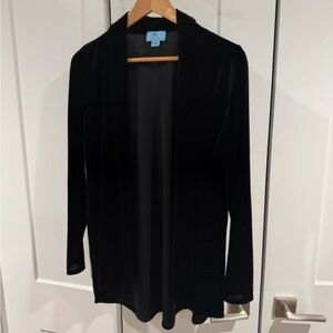 CeCe Black Velvet Cardigan